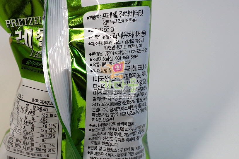 1500 프레첼 갈릭버터맛 85g (1박스 18개)