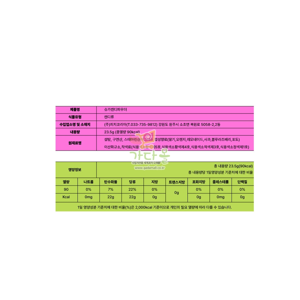 5000 페이스 트위스터 실리 사우어 레그젤리 22.5g *12개*2줄