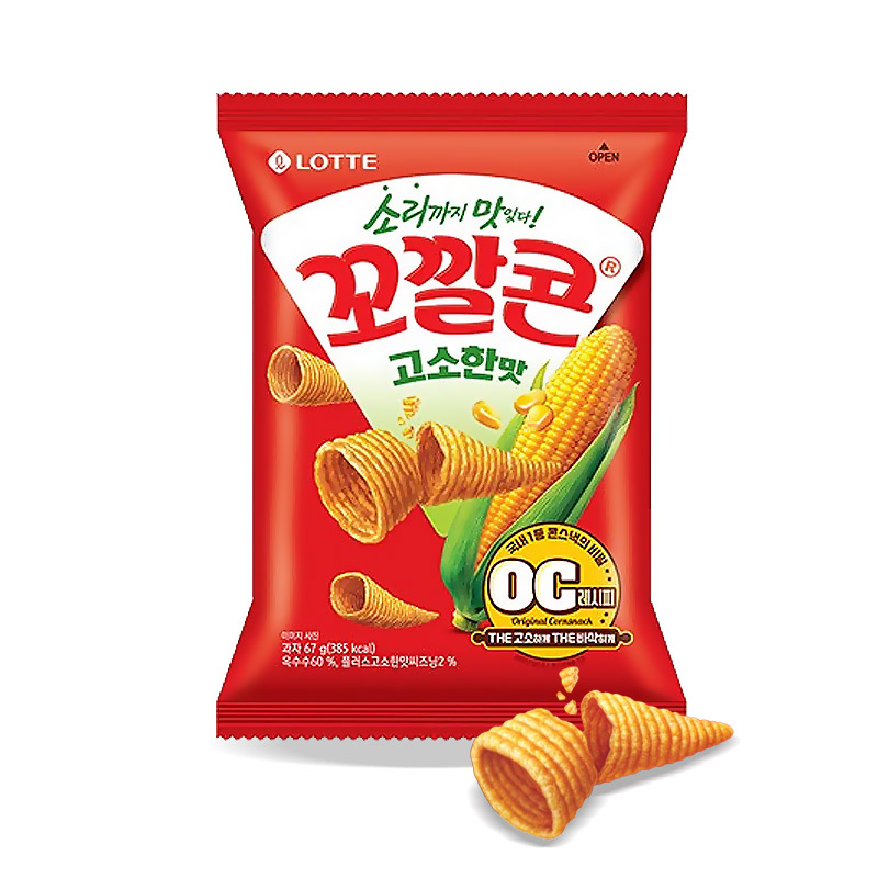 2000 롯데  꼬깔콘 고소한맛 67g (1박스 12개)