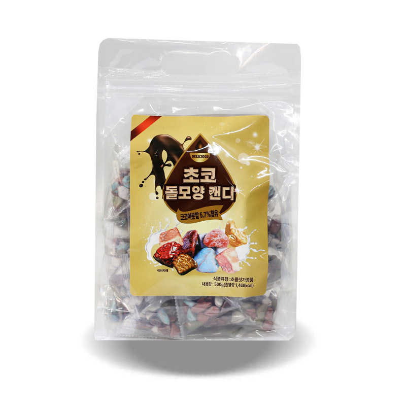 초코 돌모양캔디 500g (1박스 16개) 피치코리아