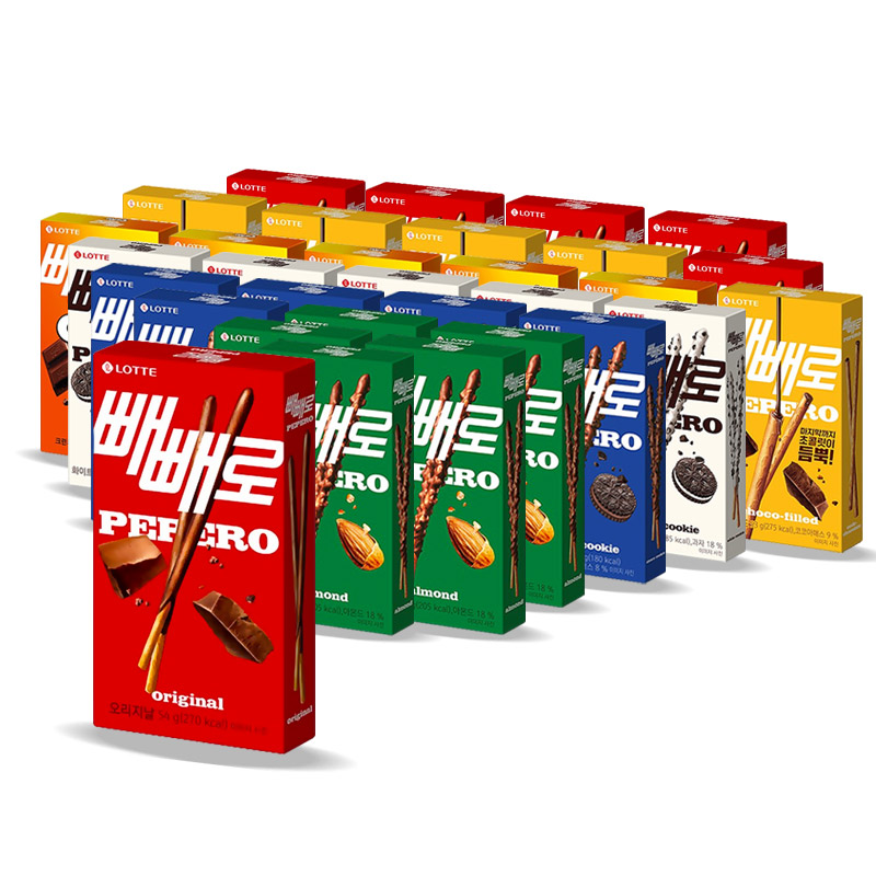 (행사) 2000 롯데 빼빼로 6종 x3개씩 (총18개) 빼빼로데이